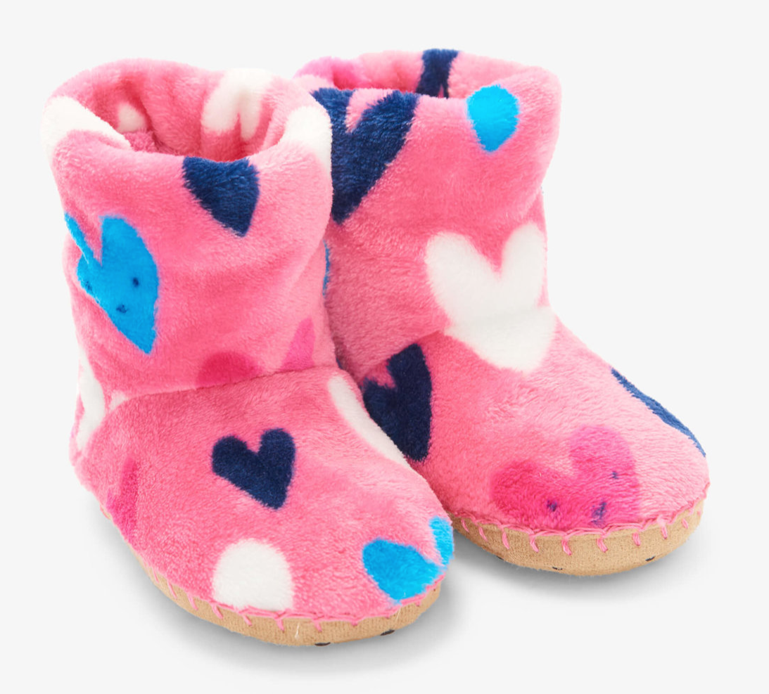 Heart Fleece Slippers