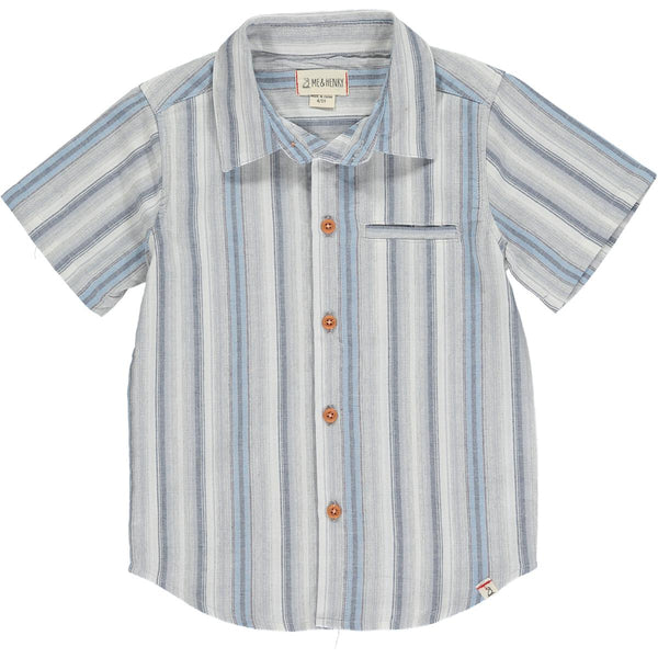 Blue Stripe Shirt w/ Navy Short SET