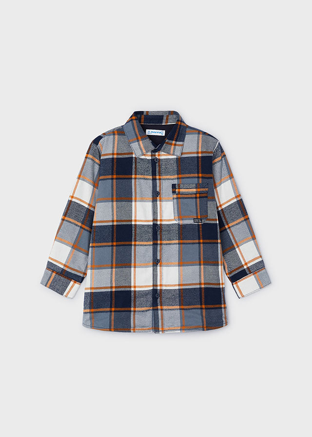 Blue & Orange Check Overshirt