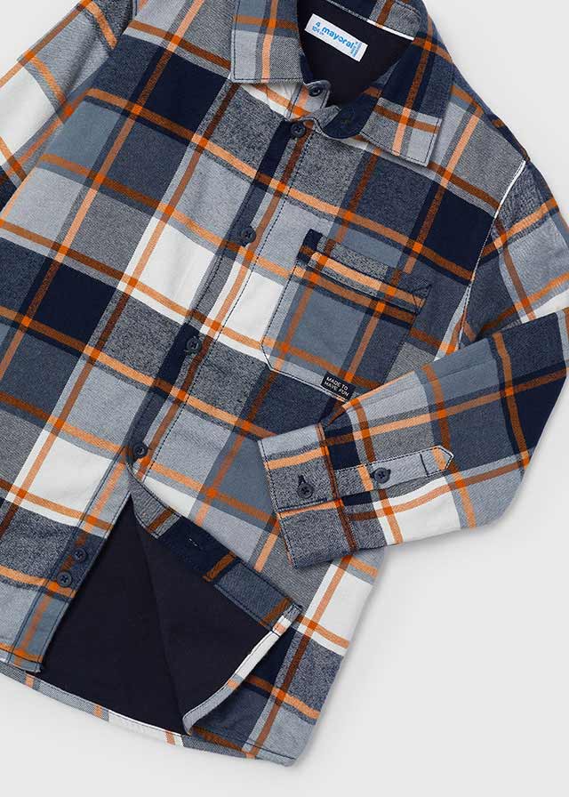 Blue & Orange Check Overshirt