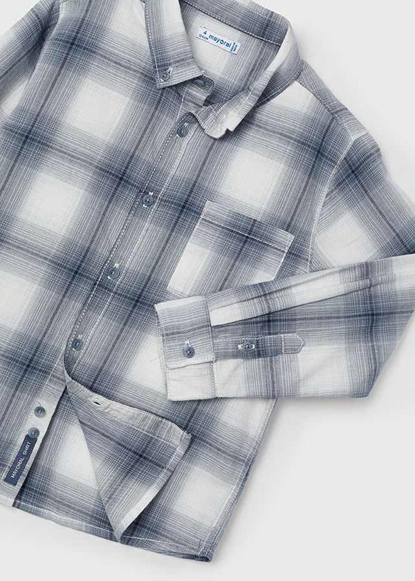 Blue & White L/S Check Shirt