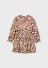 Multi Floral Pleated Dress