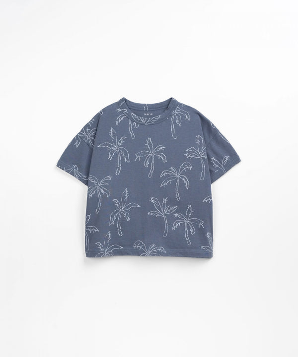 Sea Palm Print Jersey Shirt