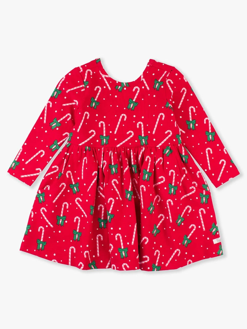 Candy Cane Cutie Knit Twirl Dress