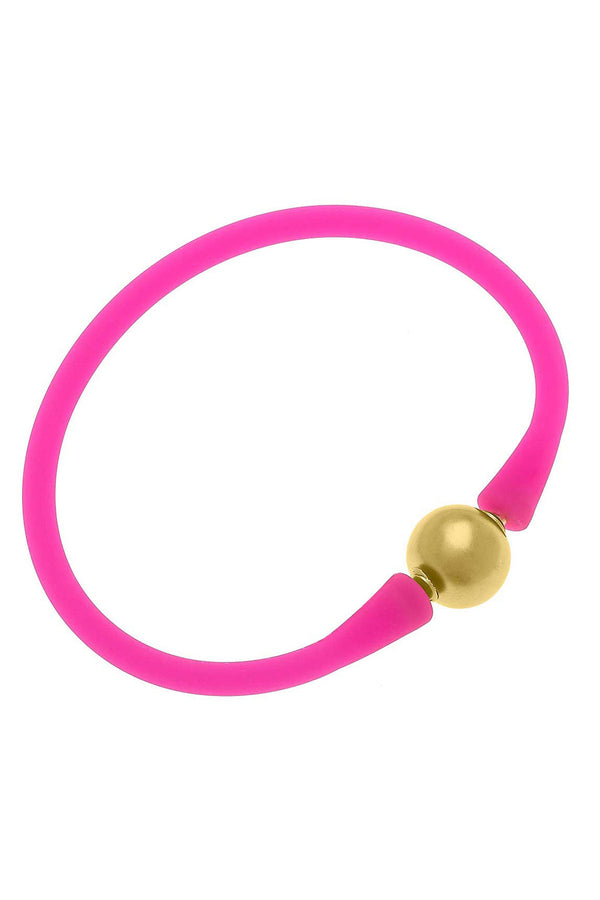 Bali 24K Gold Ball Bead Silicone Bracelet