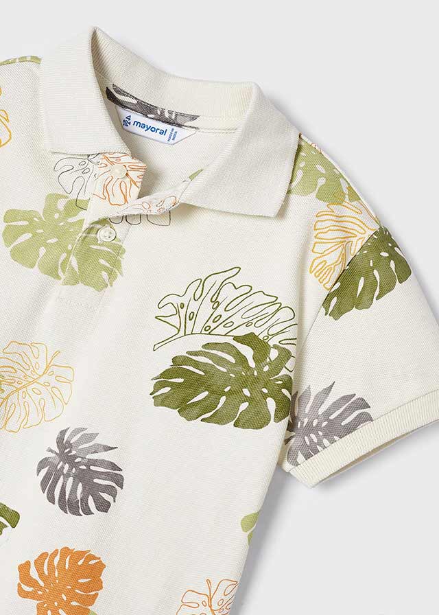 Milk Palm Short Sleeve Polo