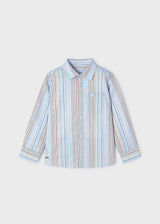 Pastel Stripe Long Sleeve Oxford Shirt