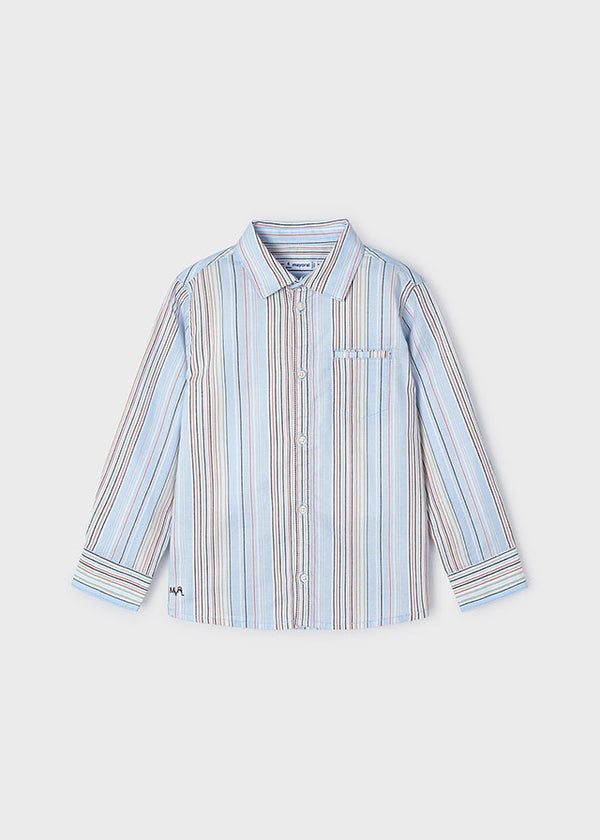 Pastel Stripe Long Sleeve Oxford Shirt