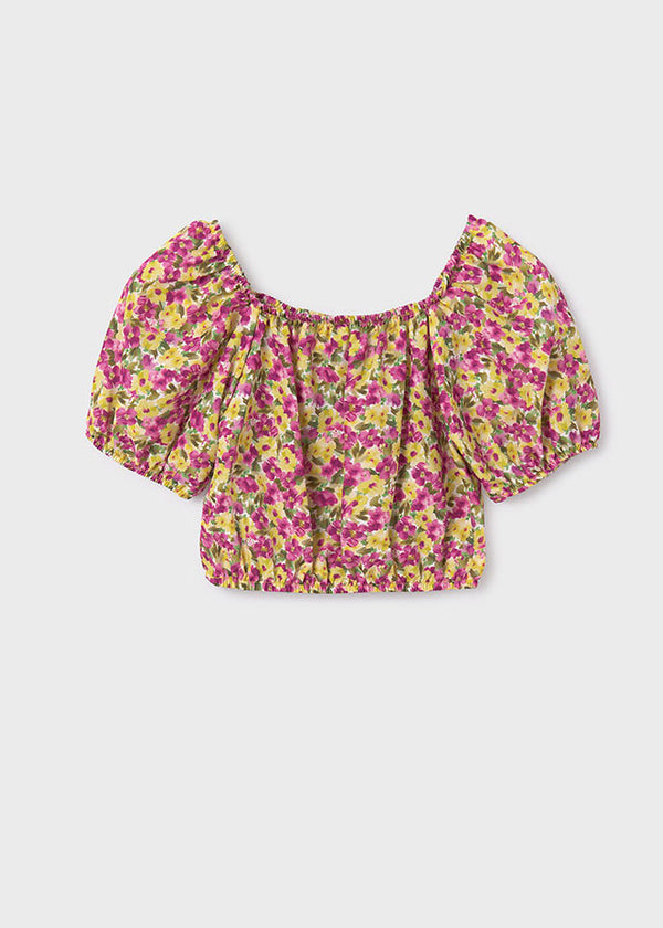 Multi Floral Blouse and Short SET