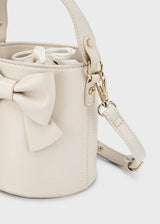 Nude Sparkly Bow Handbag