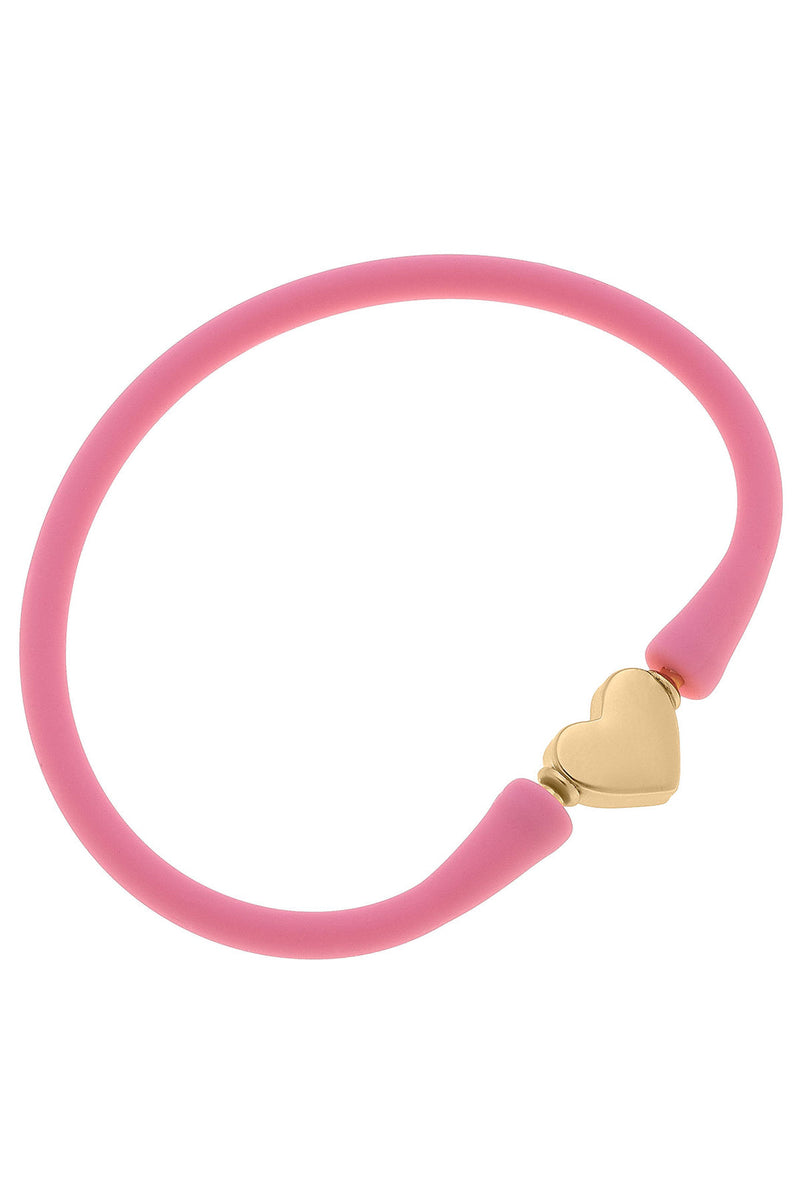 Bali Heart Bead Silicone Bracelet