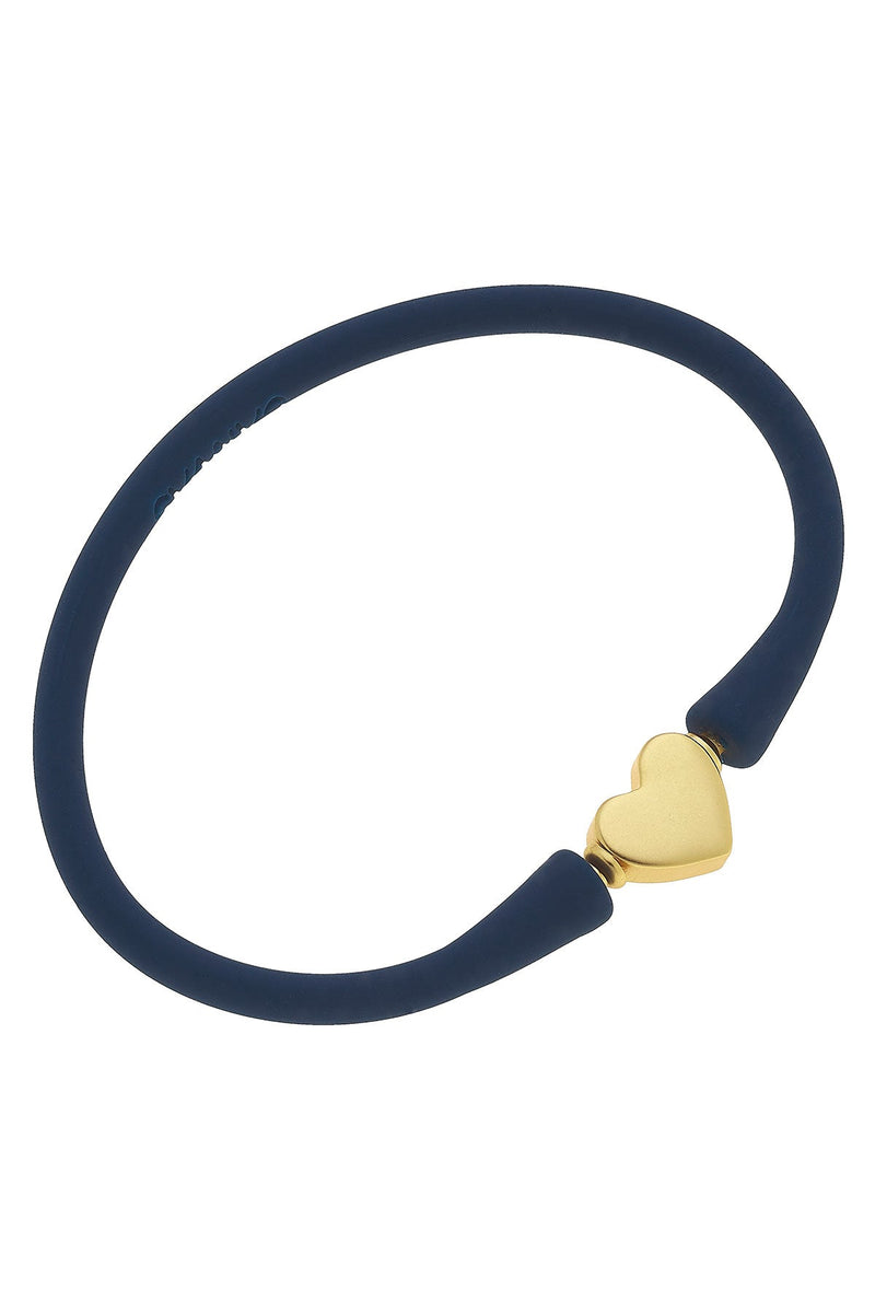 Bali Heart Bead Silicone Bracelet