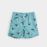 Turquoise Whales Swim Shorts