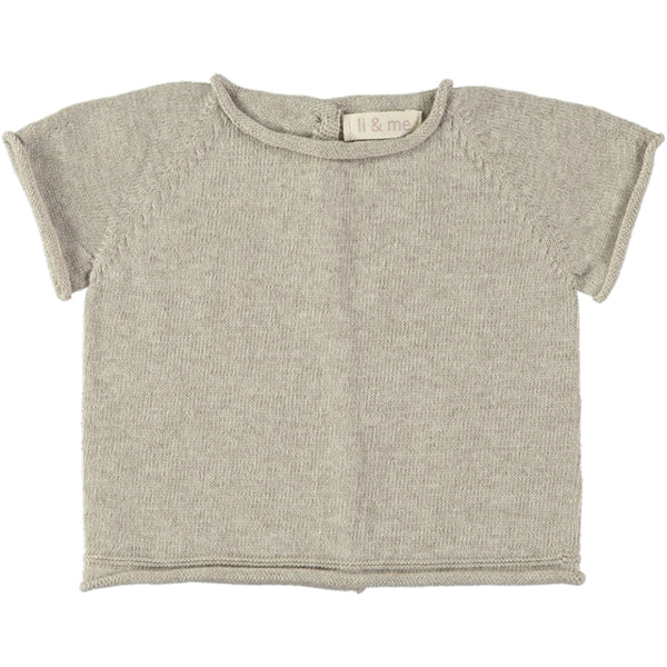 Stone Knit Shirt w/ Stripe Short SET