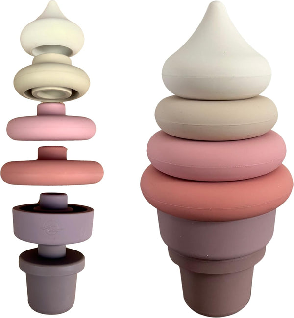 Ice Cream Silicone Stacker Teether