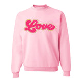 Love Script Patch Valentine Sweatshirt