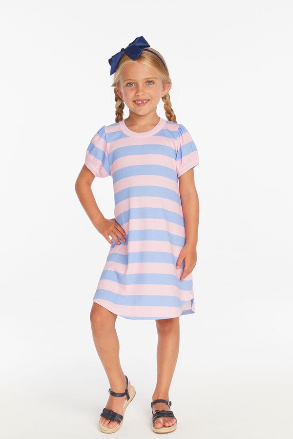 Bubblegum Striped Ribbed Tunic Dress