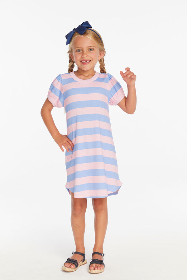 Bubblegum Striped Ribbed Tunic Dress
