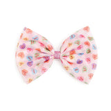 Candy Hearts Tulle Bow Clip