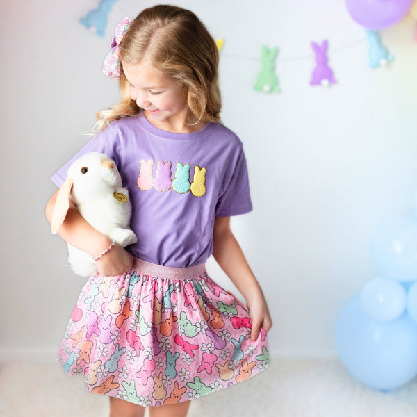 Easter Peeps SS Patch Shirt - Lavender