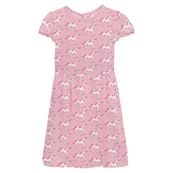 Prancing Unicorn Flutter Sleeve Pocket Dress