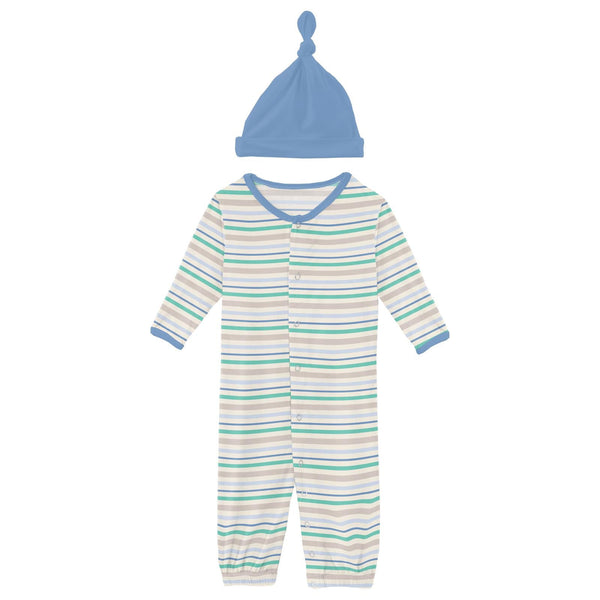 Mythical Stripe Converter Gown & Knot Hat SET