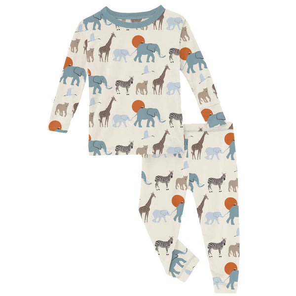 Natural Just So Animals Long Sleeve PJ SET