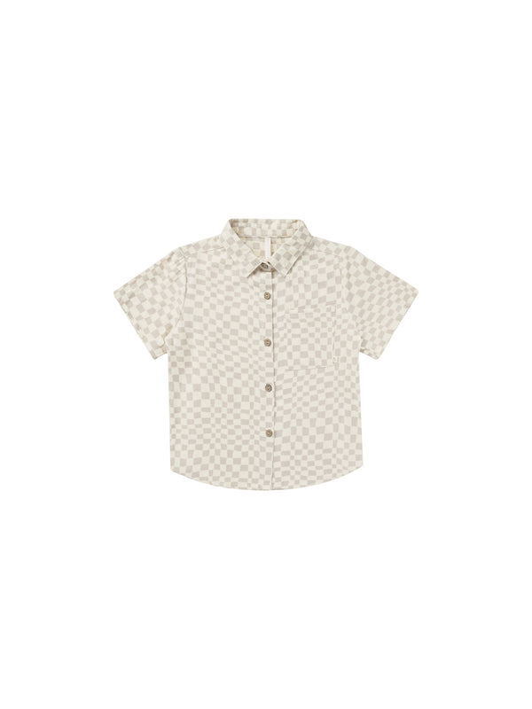 Collared SS Shirt - Dove Check