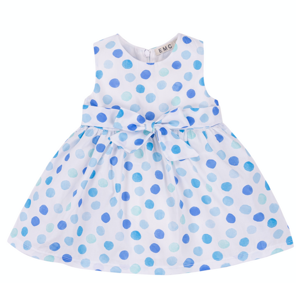 Blue Spot Printed Dress