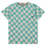 Turquoise Check SS T-Shirt