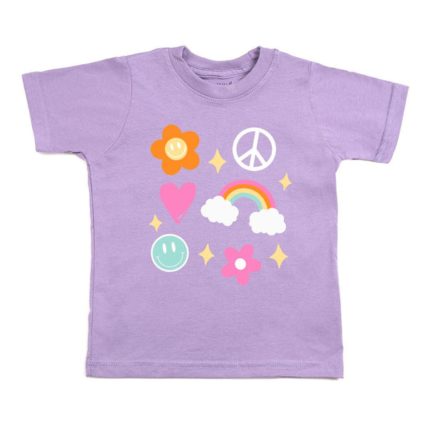 Happy Doodles SS Shirt - Lavender