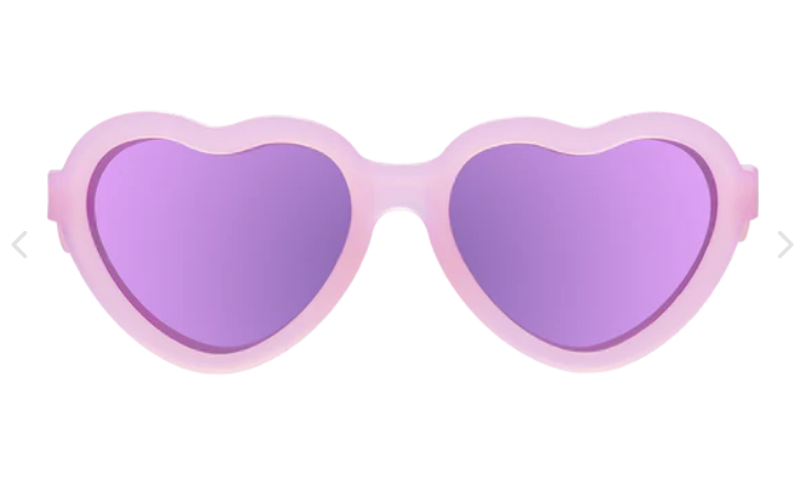 Frosted Pink Heart Polarized Sunglasses 0-2Y
